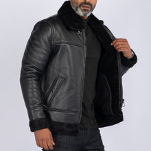 Load image into Gallery viewer, Lambskin Shearling Aviator Jacket
