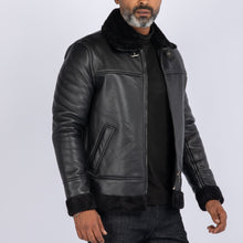 Load image into Gallery viewer, Lambskin Shearling Aviator Jacket
