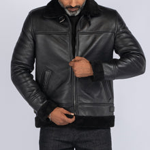 Load image into Gallery viewer, Lambskin Shearling Aviator Jacket
