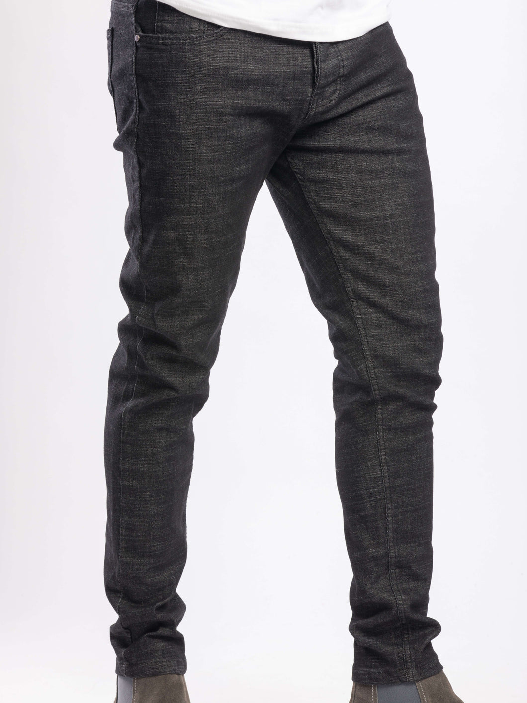 Black jeans on a white background