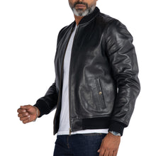 Load image into Gallery viewer, COW LEATHER BOMBER JACKET
