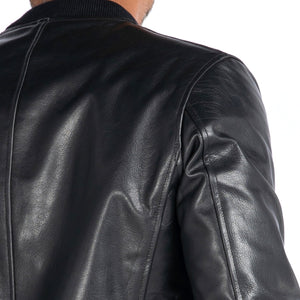 COW LEATHER BOMBER JACKET