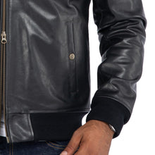 Load image into Gallery viewer, COW LEATHER BOMBER JACKET
