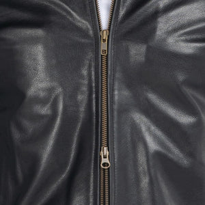 COW LEATHER BOMBER JACKET