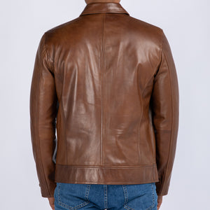 LAMB LEATHER CLASSIC COLLAR JACKET