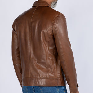 LAMB LEATHER CLASSIC COLLAR JACKET