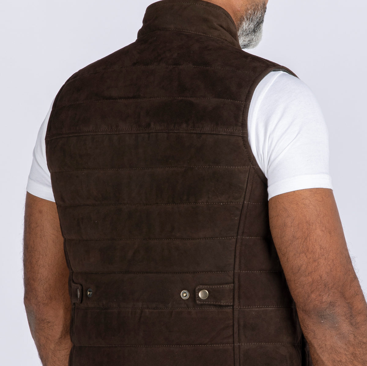 Goat Suede Puffer Vest
