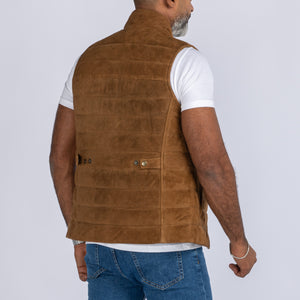 GOAT SUEDE PUFFER VEST