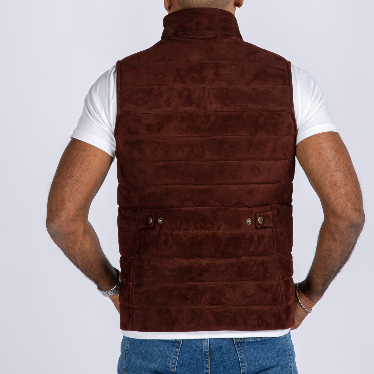 Goat Suede Puffer Vest