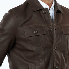 Load image into Gallery viewer, Lambskin Rugged Trucker Jacket SOLID essentials
