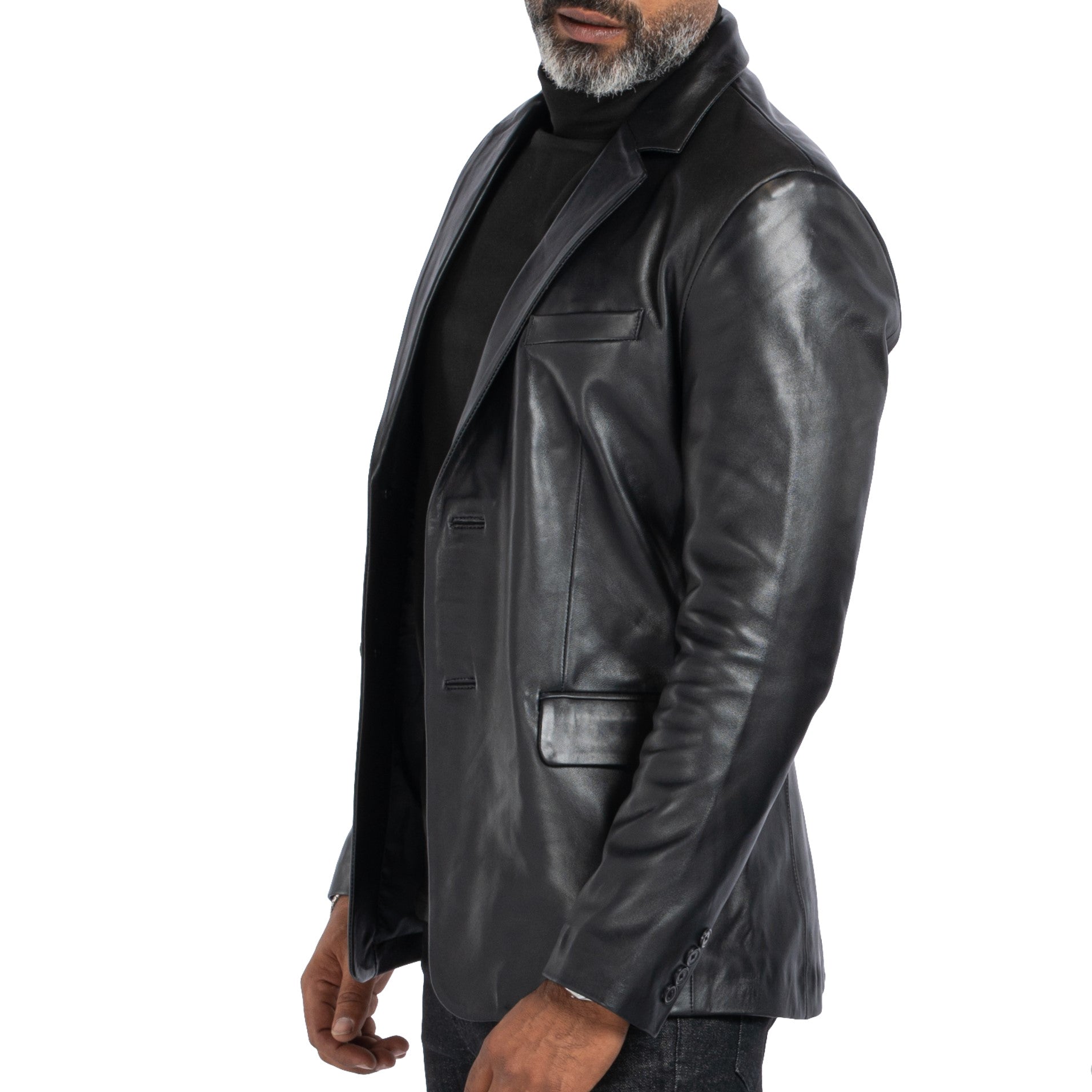 Lambskin Slim-fit Blazer SOLID essentials clothing