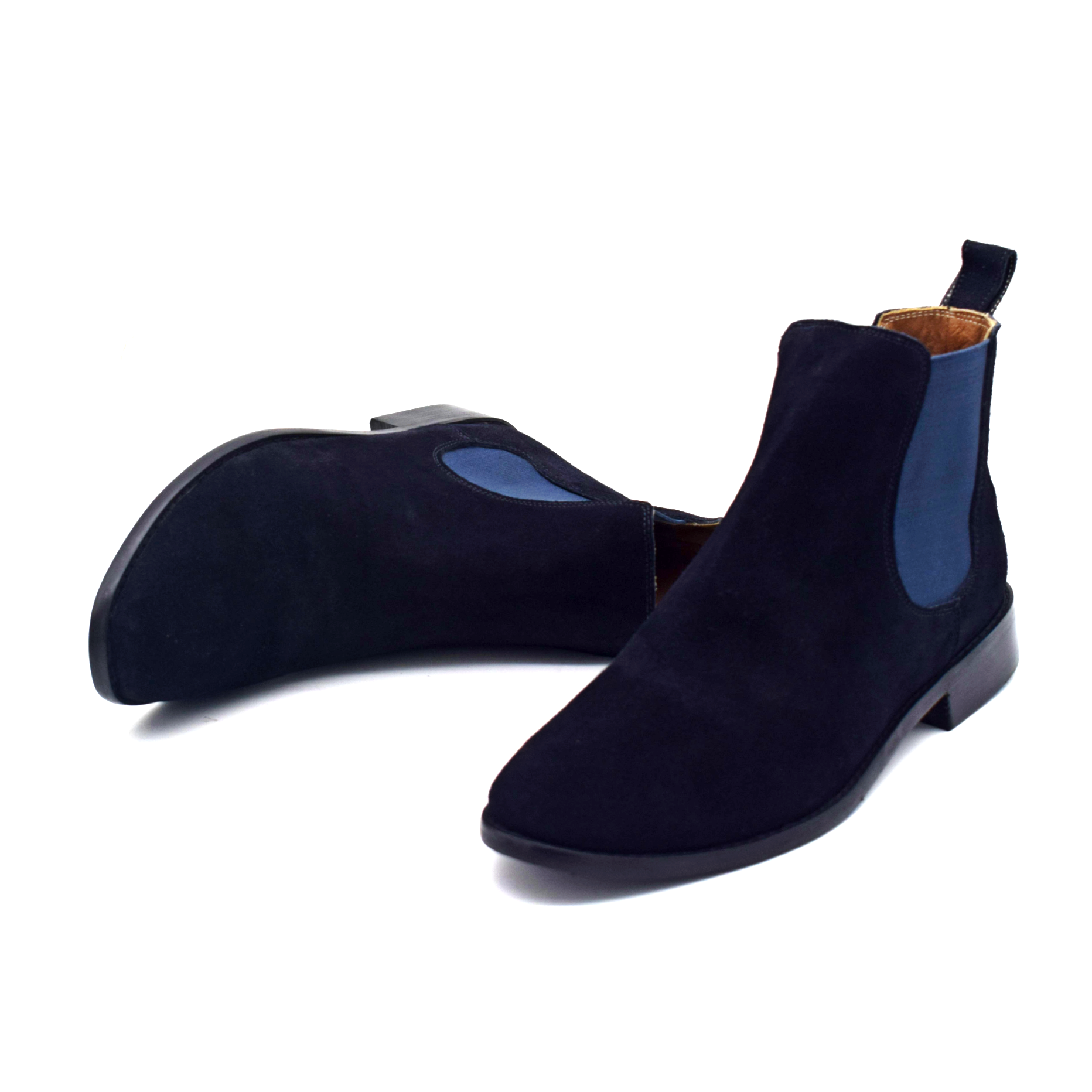 Suede Chelsea Boots In Navy SOLID essentials