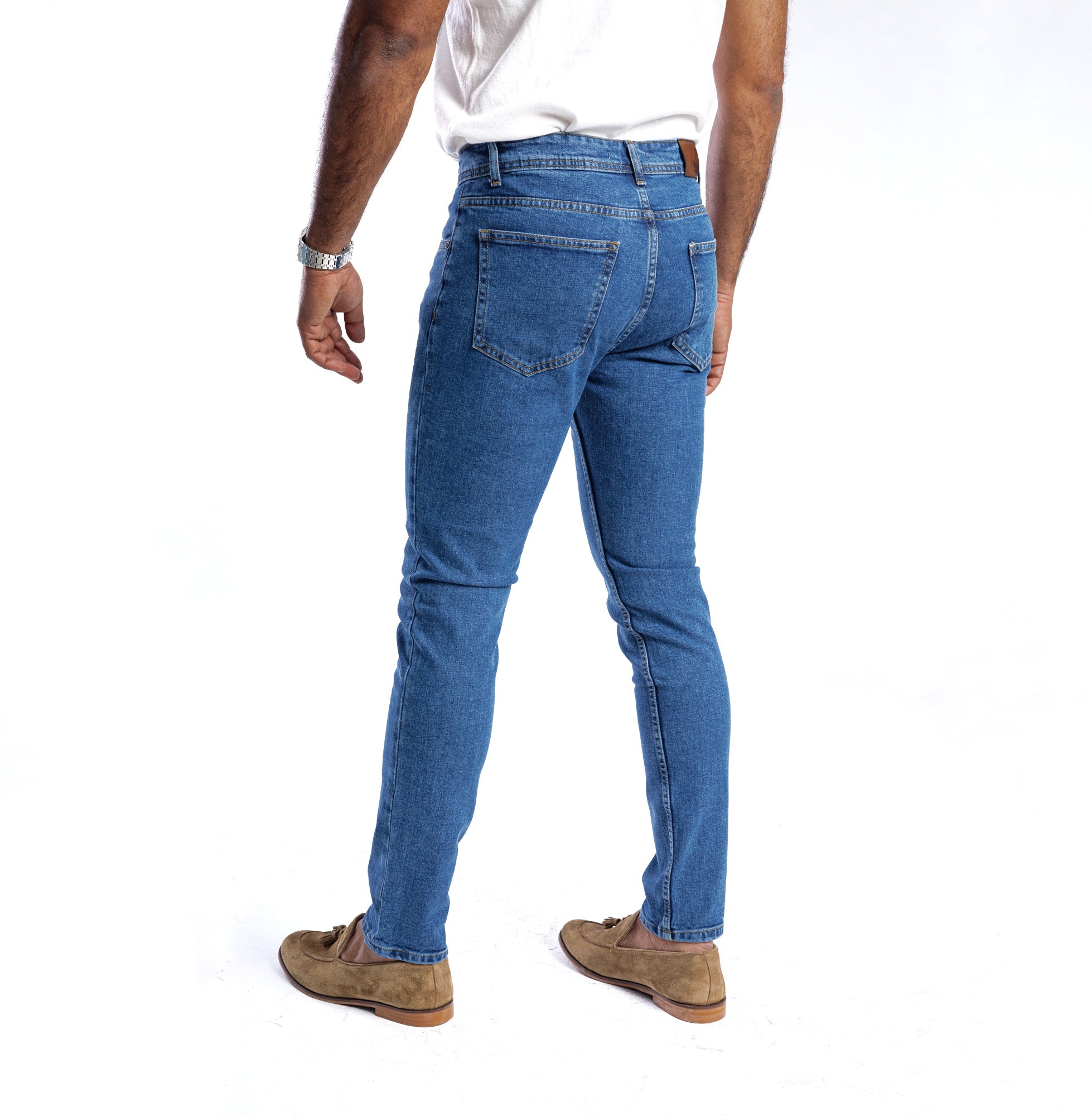بنطال جينز ضيق من SOLID Raw Denim - 11 أونصة أزرق
