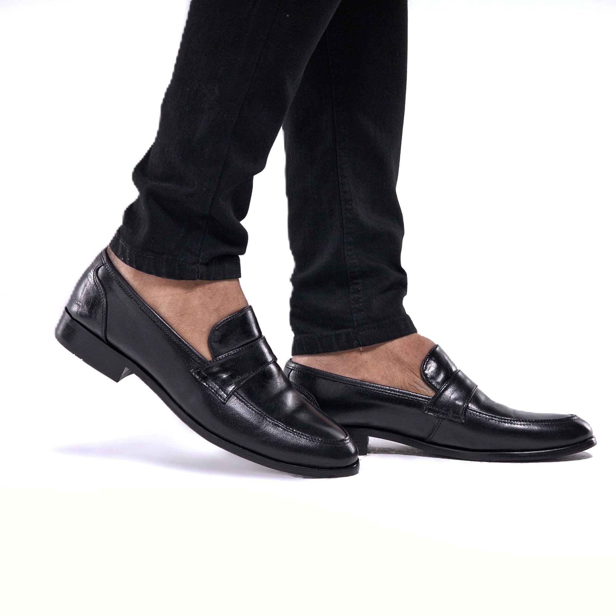 Leather Strap Loafers