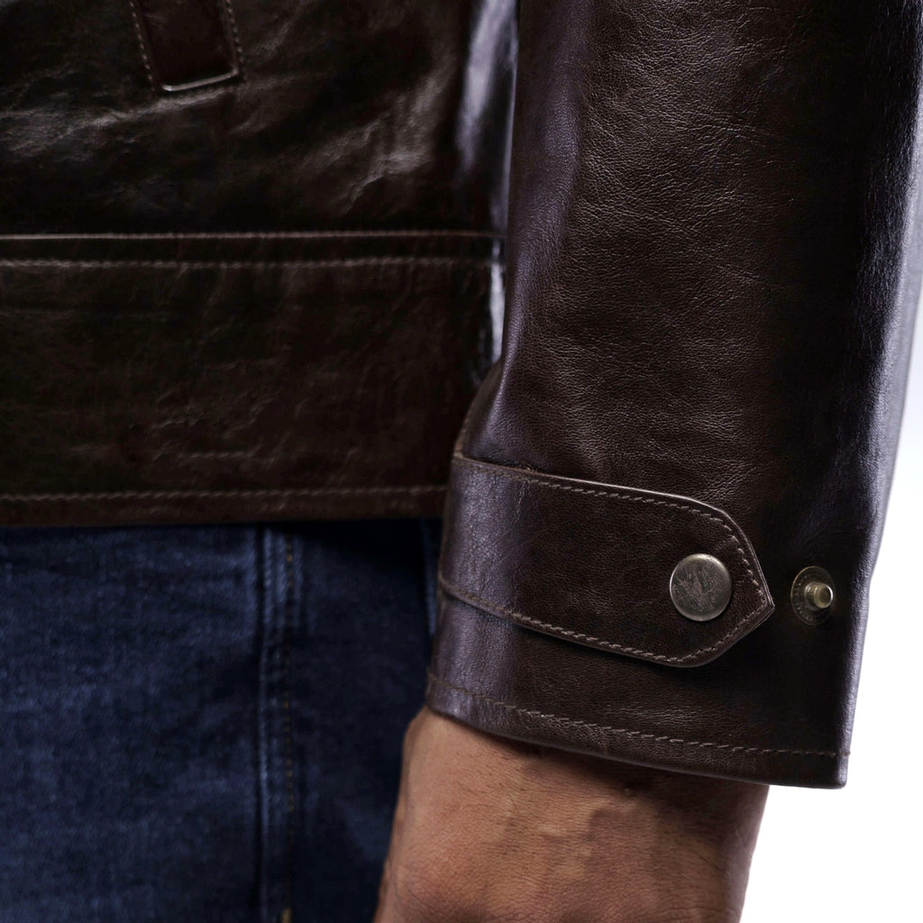 The Classic Collar Jacket – Lambskin Edition | Distressed Brown