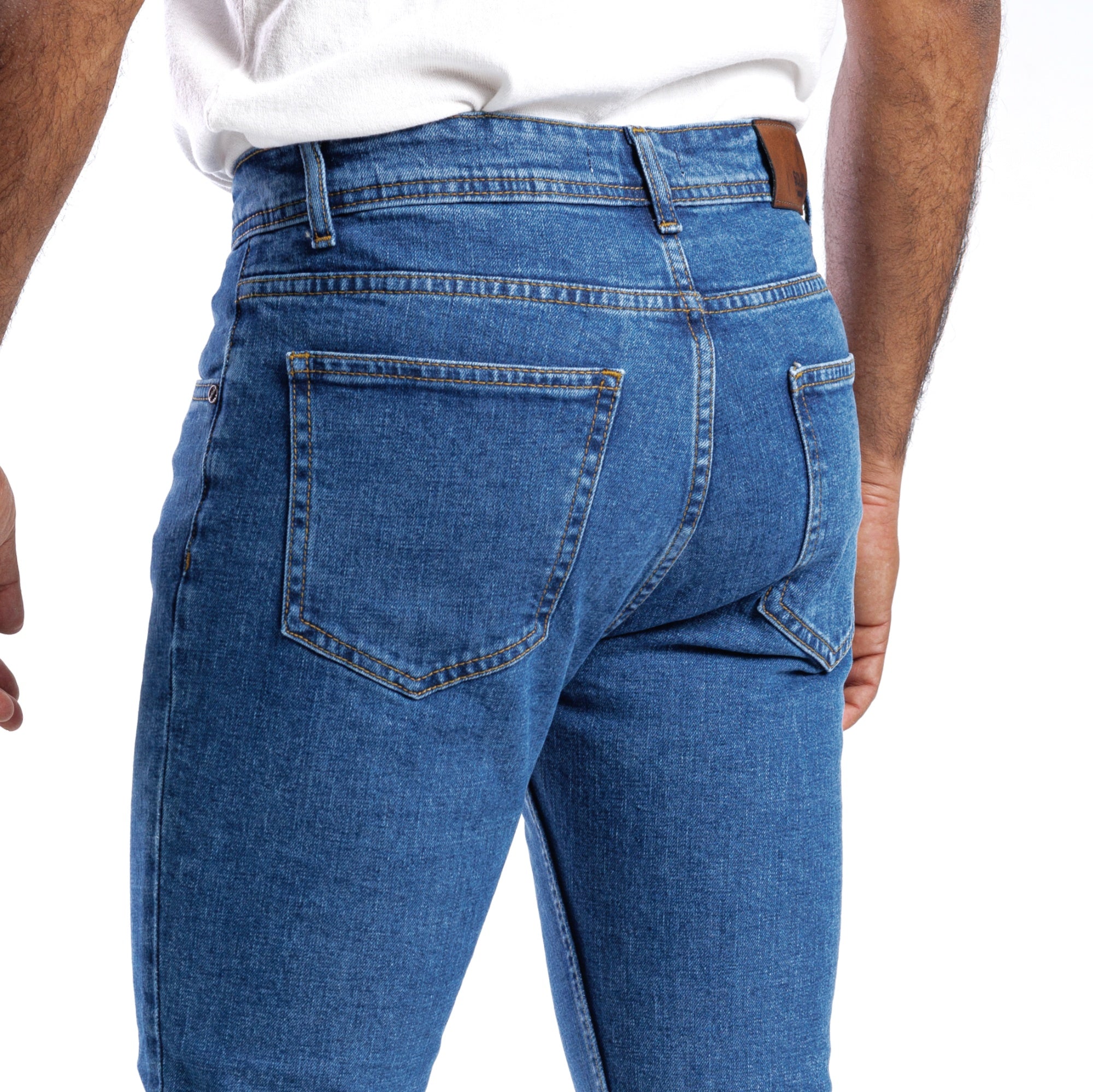 بنطال جينز ضيق من SOLID Raw Denim - 11 أونصة أزرق