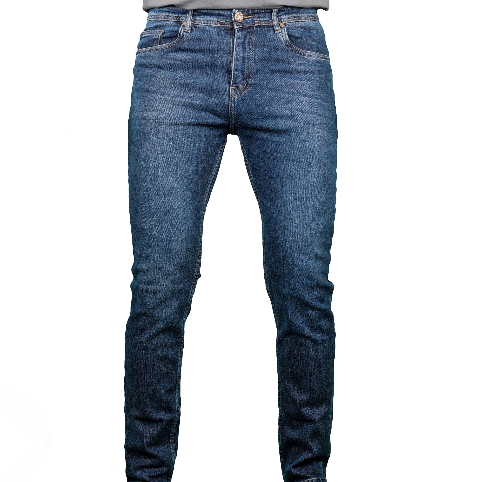 Stone Washed Slim-Fit Flex Jeans