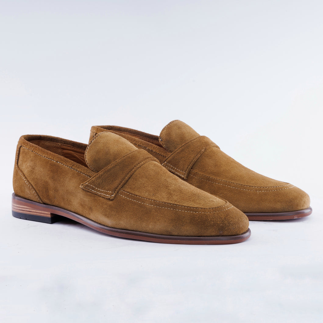 Calf Suede Strap Loafers