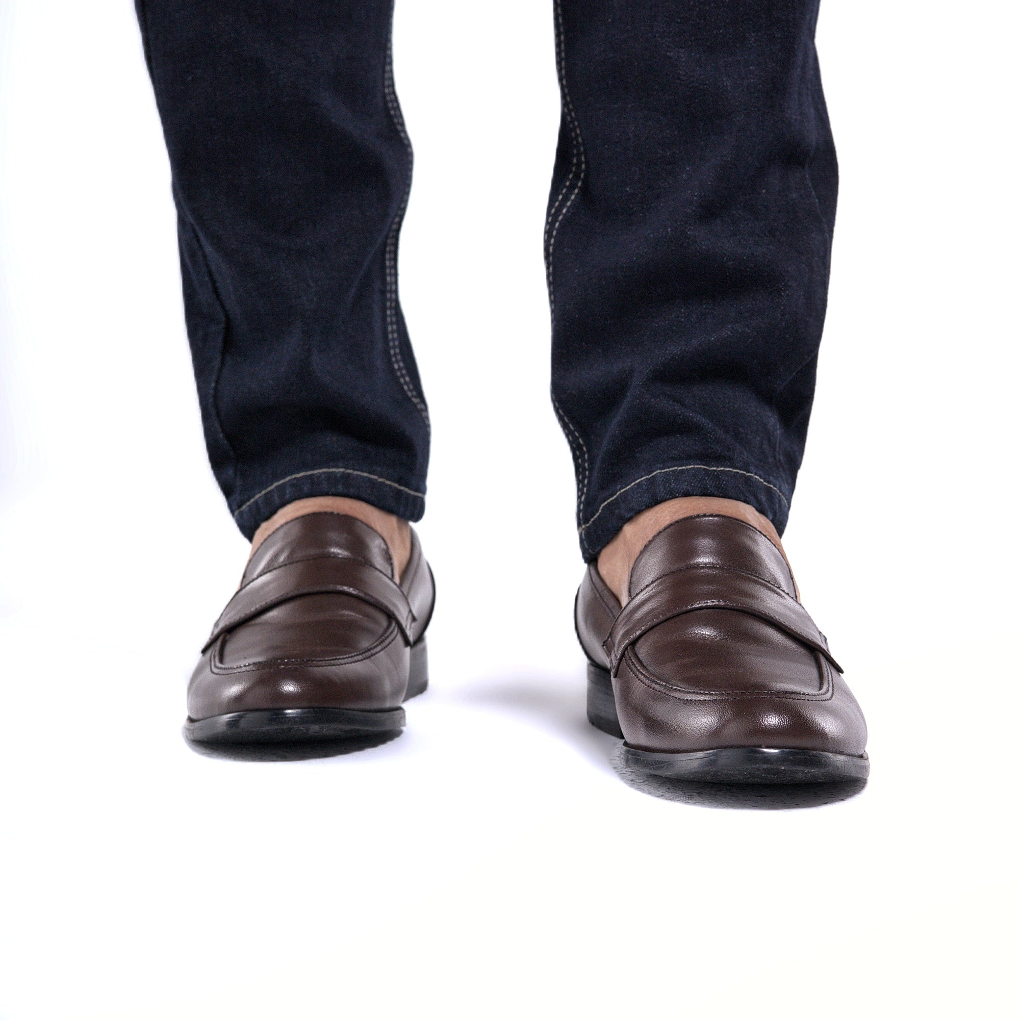 Leather Strap Loafers
