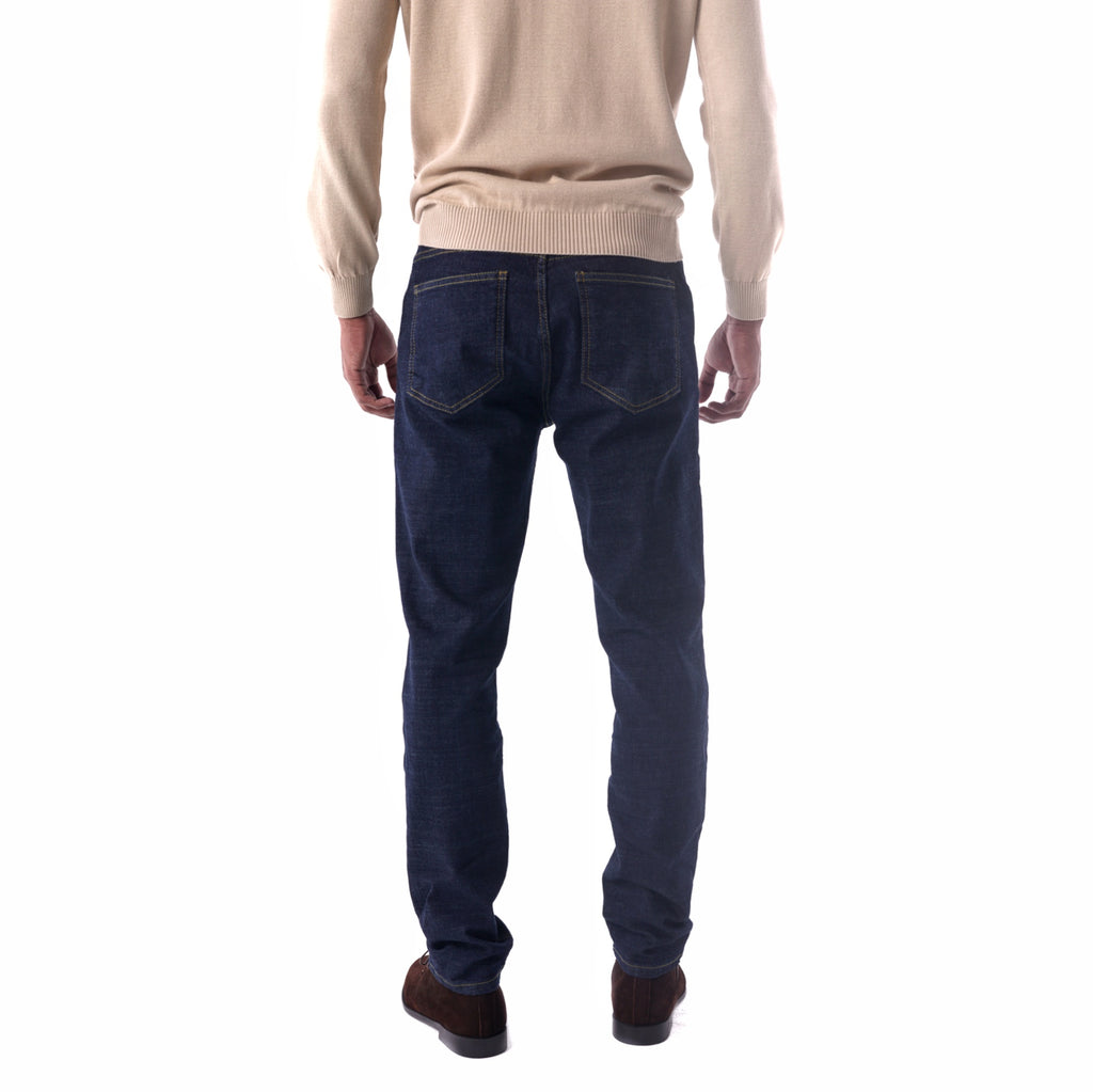 Indigo Flex Tapered Fit Jeans back